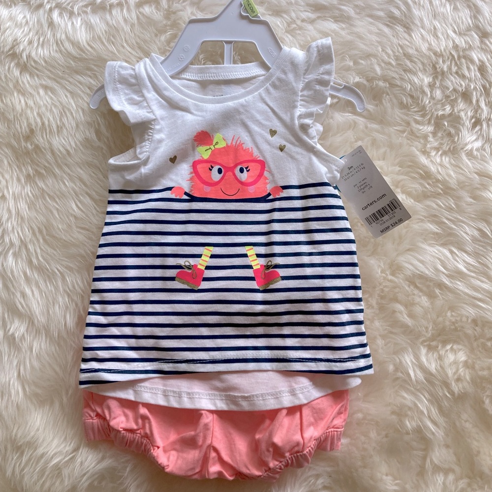 Carter’s 2pc Set Tank and Shorts Size 0-3 Months